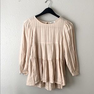 Long sleeved tiered blouse